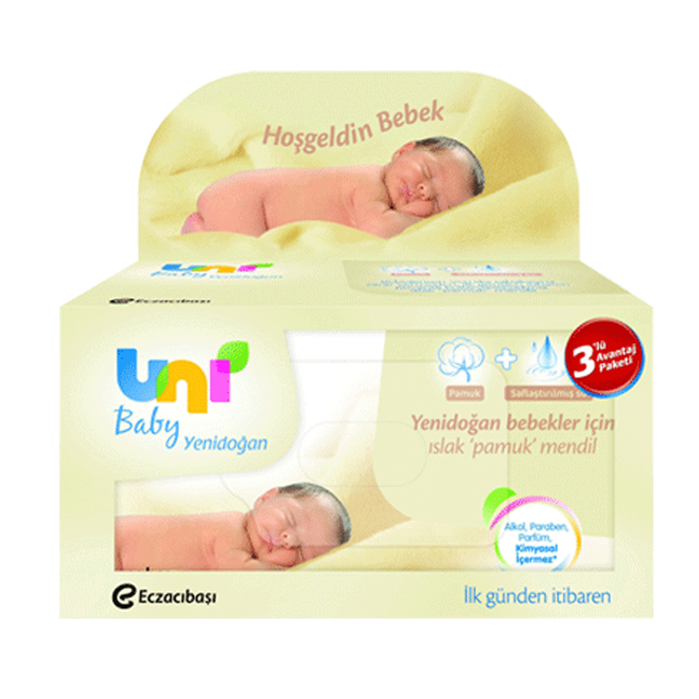 Unı Baby Islak Mendıl 3x40lı Yenıdogan